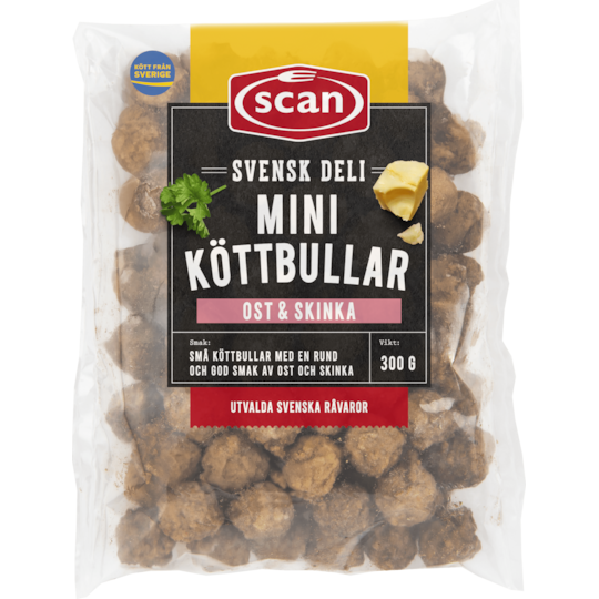 Miniköttbullar Ost & Skinka 300g
