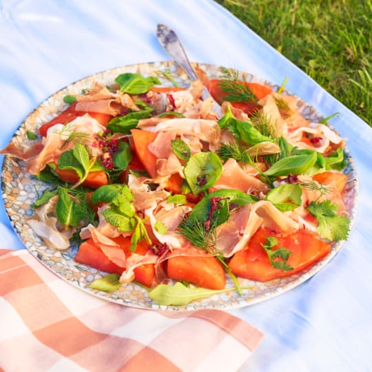 Grillad melon med Prosciutto Crudo