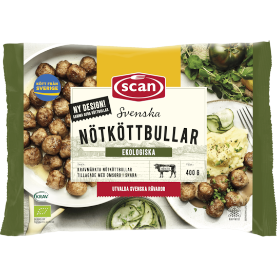 Ekologiska Nötköttbullar 400g