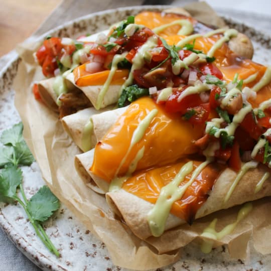 Taquitos med fläskkarré och Pico de gallo