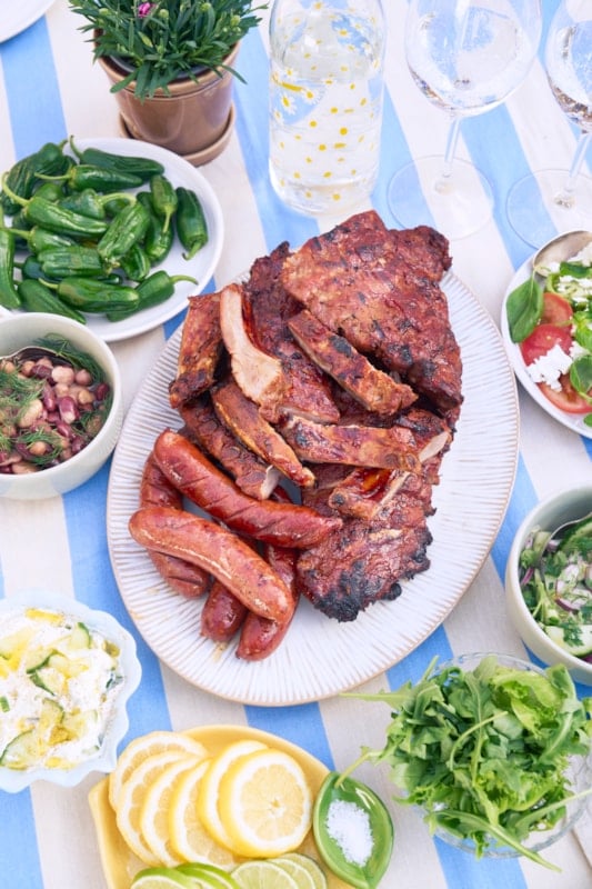 Ribs buffé med sallader