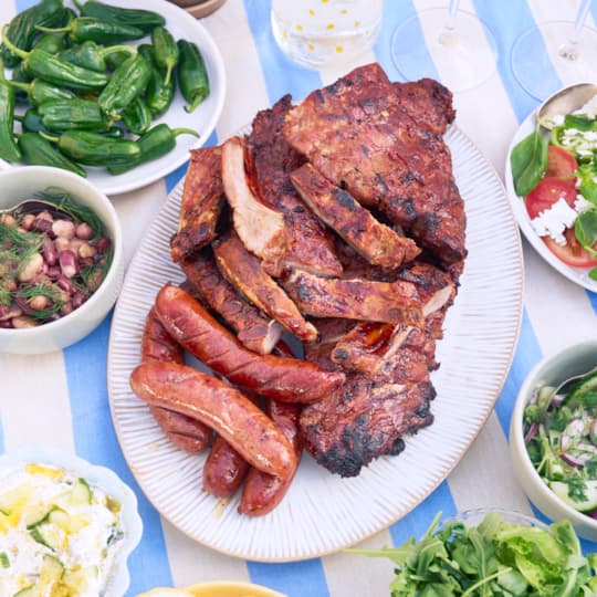 Ribs buffé med sallader