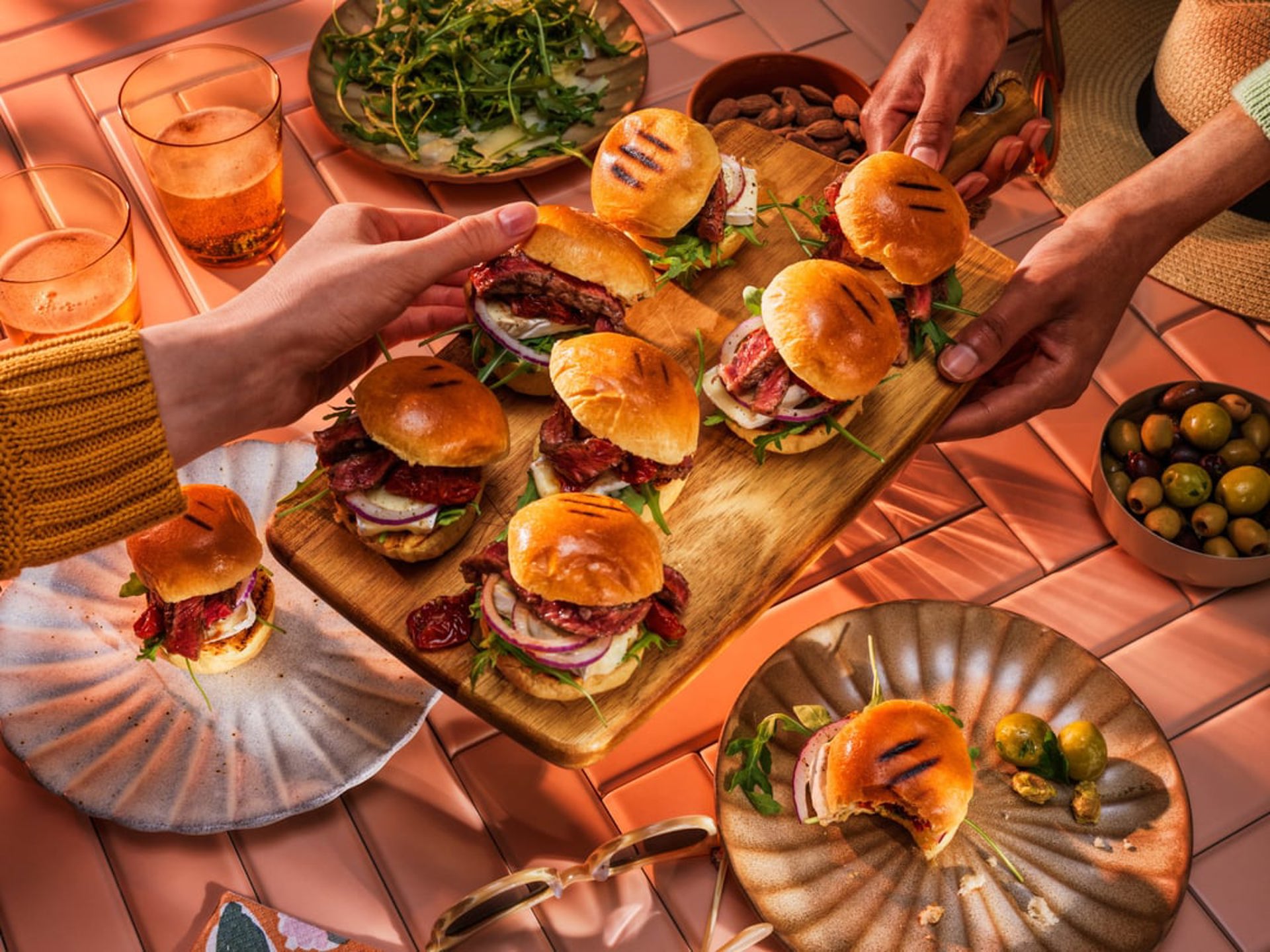  Lyxiga sliders med Entrecote och brie