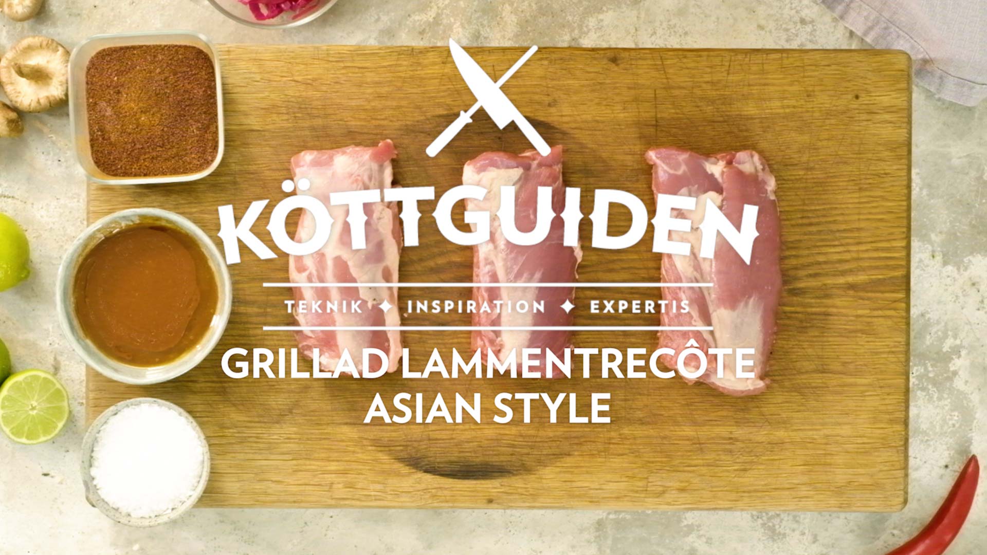 Grillad lammentrecôte Asian style
