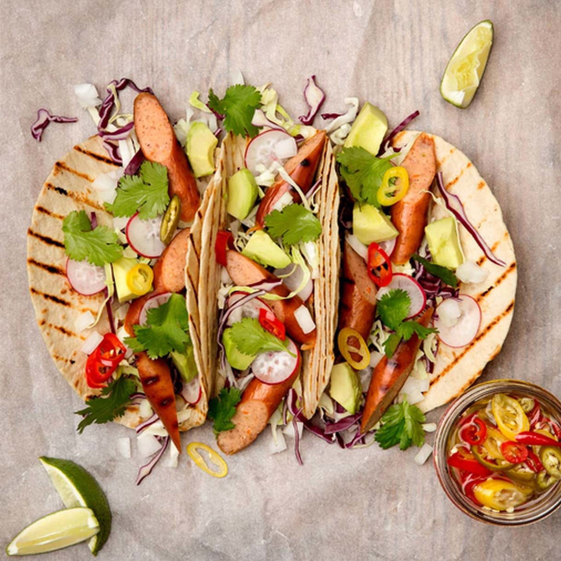 Taco med färskkorv
