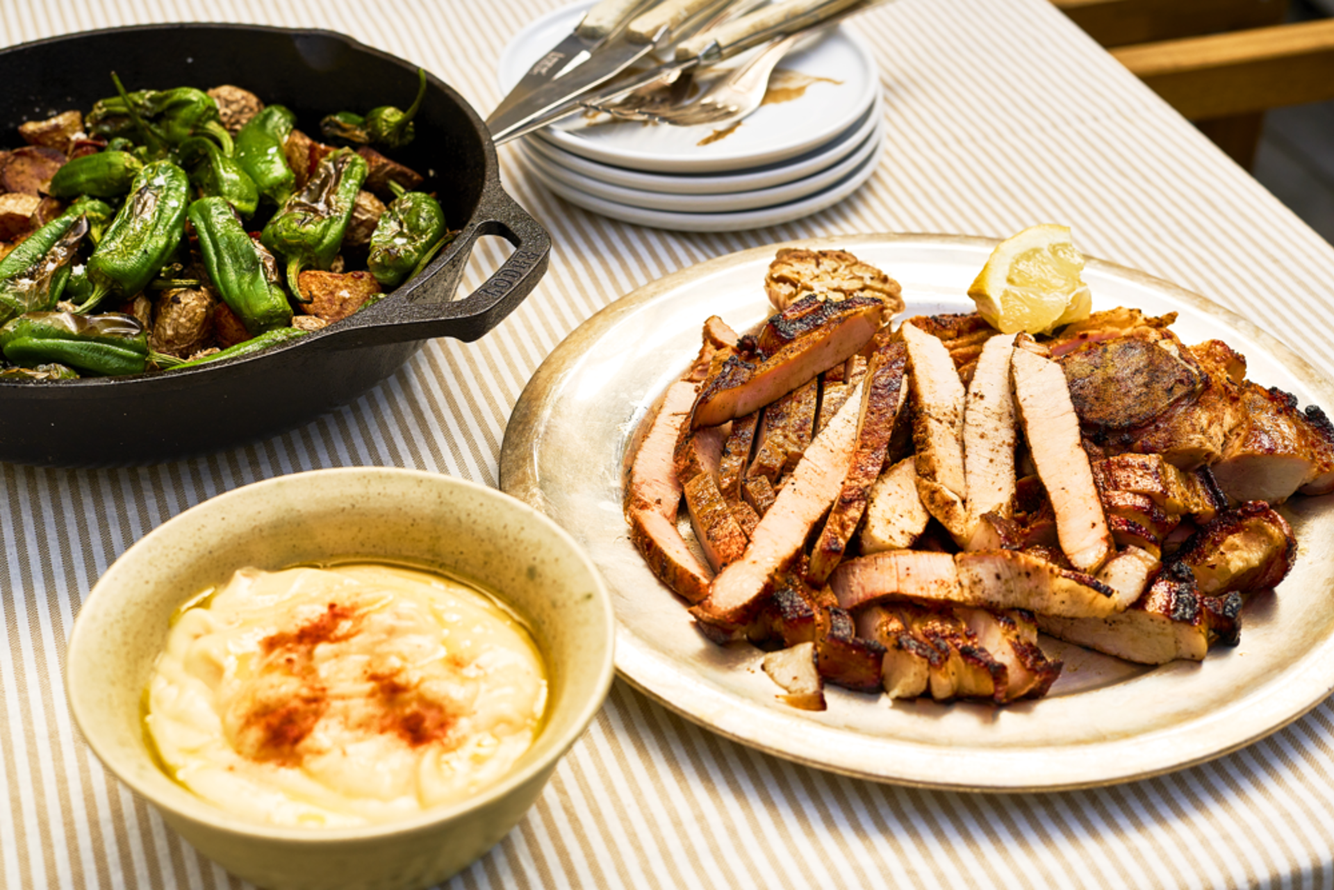 FLINTASTEK MED GRILLADE PIMIENTOS