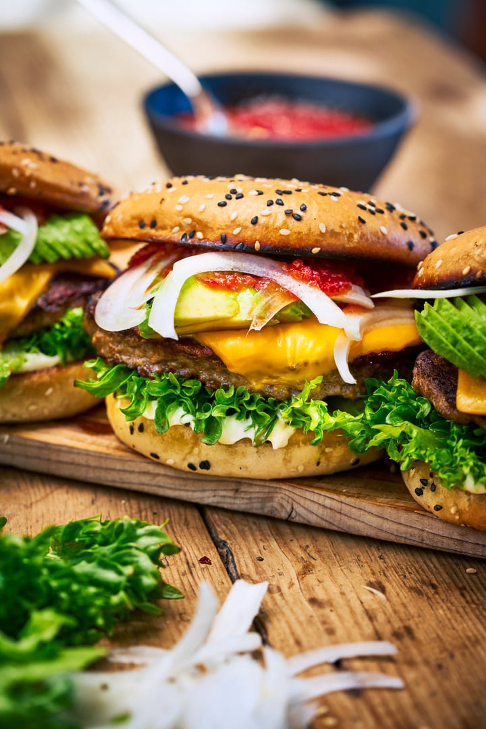 Baconburgare Sweet 'n' sour
